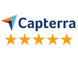 MobiWork is a leader in Field Services Management on Capterra, Capterra logo with 4.9 rating for MobiWork field services management solution