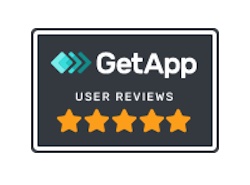 MobiWork is a leader in Field Service Management on GetApp,GetApp logo with 4.9 rating for MobiWork field services management solution